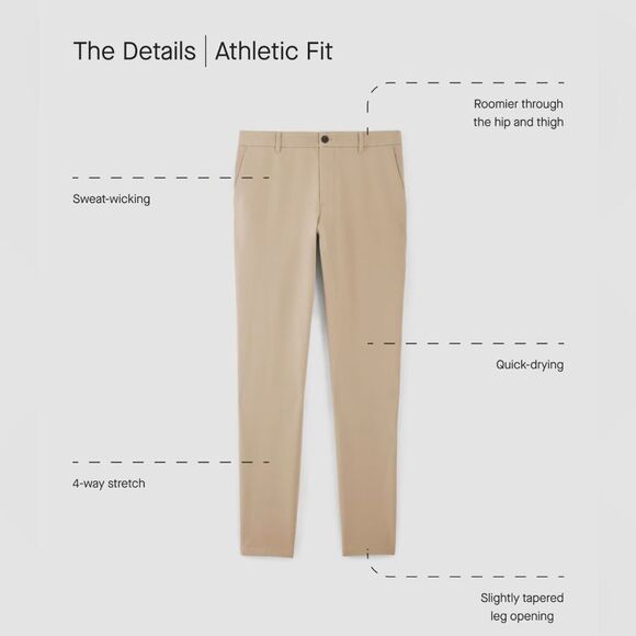 NWOT Everlane The Performance Chino | Uniform Athletic Fit Black Size 36 X 30 - Picture 11 of 12